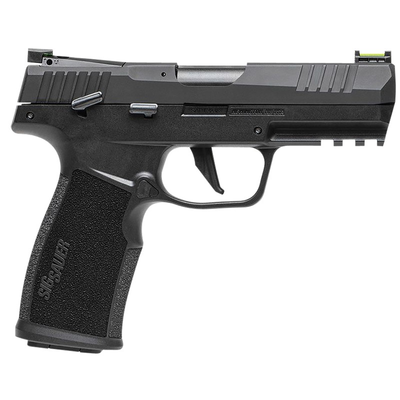 Sig Sauer 322CBAS P322  Compact 22 LR 201 4 Black Steel Threaded Barrel Black Hard Coat Anodized Optic ReadySerrated Slide Black