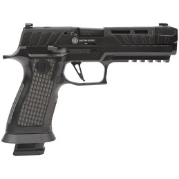 Sig Sauer P320V004 P320  9mm Luger 211 4.60 Black Steel Threaded Barrel Black Cerakote Optic CutSerrated Slide Black Laser Engra