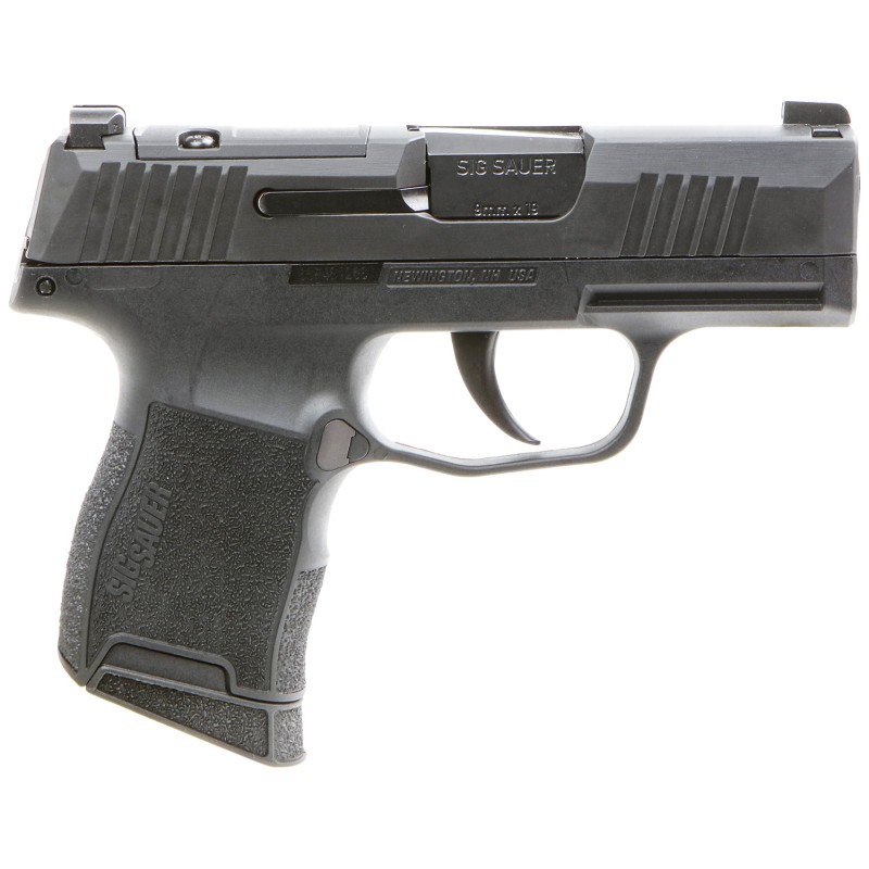 Sig Sauer 3659BXR3P P365 BXR MicroCompact 9mm Luger 101 3.10 BlackBarrel Black Nitron Optic ReadySerrated Slide Black Polymer Gr