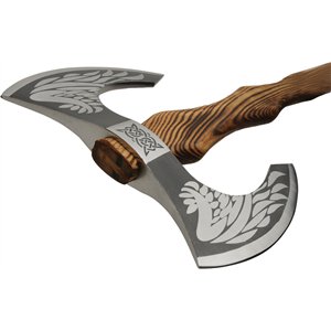 Double Raven Bearded Axe