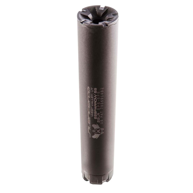 SilencerCo SU75 Sparrow 22  22 Cal Rimfire Rated Up To 5.7x28mm 5.08 L Black Stainless Steel Compatible with Delta Adapters Incl