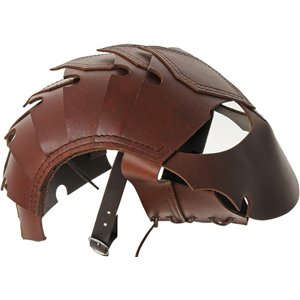 Leather Viking Spine Helmet
