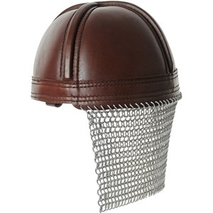 Leather Norman Chain Helmet