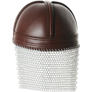 Leather Norman Chain Helmet