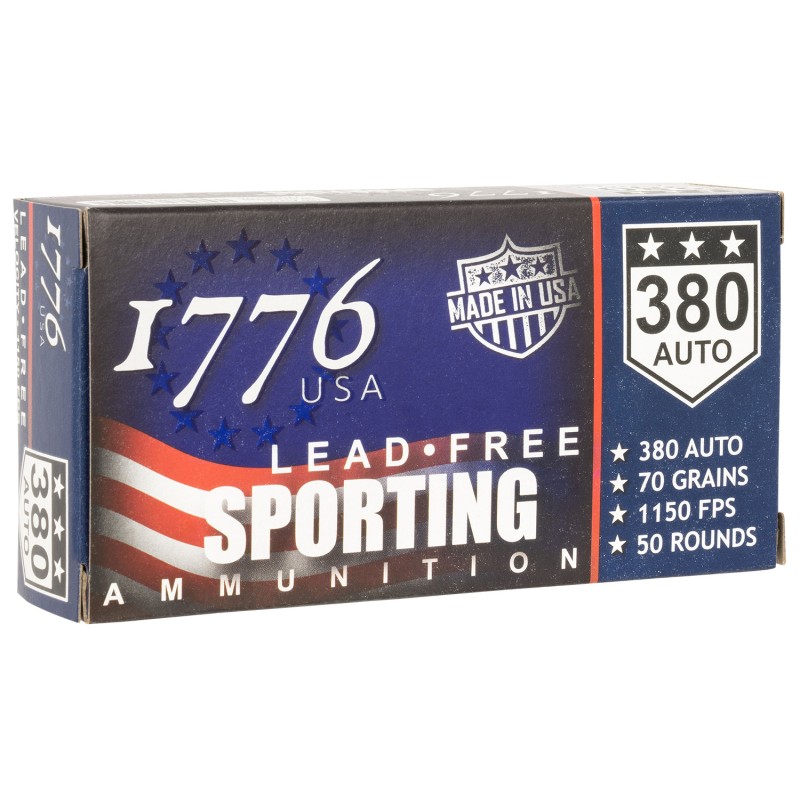 1776 USA 1776380070 Lead Free Sporting 380 ACP 70 gr Lead Free Ball 50 Per Box 20 Case