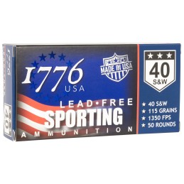 1776 USA 1776040115 Lead Free Sporting 40 SW 115 gr Lead Free Ball 50 Per Box 20 Case