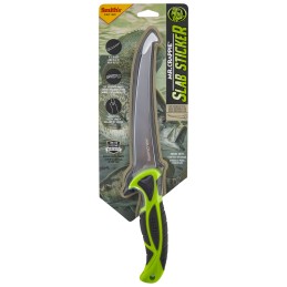 Smiths Products 51208 Mr. Crappie Curved Slab Sticker 6 Fixed Fillet Plain 420HC SS Blade GrayGreen TPE Handle Includes Sheath