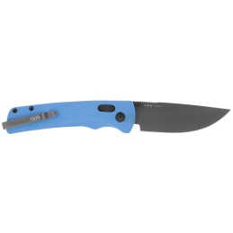 S.O.G SOG11180341 Flash AT 3.45 Folding Plain TiNi Cryo D2 Steel BladeCivic Cyan GRN Handle Includes Pocket Clip