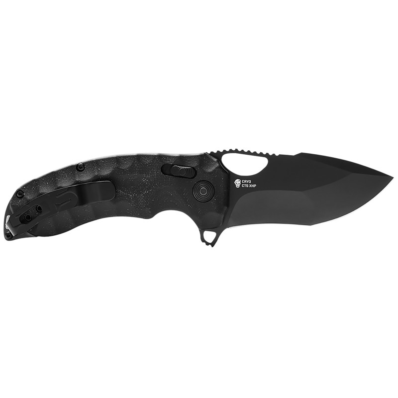 S.O.G SOG12270257 Kiku XR 3.03 Folding Tanto Plain Satin CTS XHP Steel Blade Deep Textured Black Linen Micarta Handle Includes B