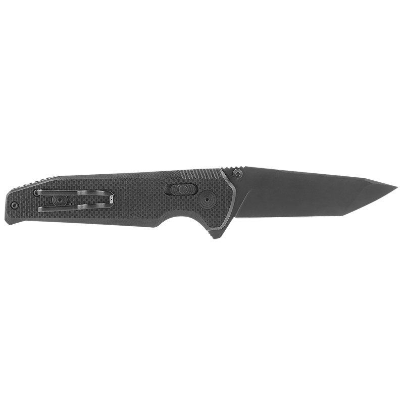 S.O.G SOG125701 Vision XR  3.36 Folding Tanto Plain Black TiNi CTS XHP Steel Blade Black G10 Handle