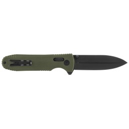 S.O.G SOG12610257 Pentagon XR 3.60 Folding Spear Point Plain Black TiNi Cryo CTS XHP BladeOD Green G10 Handle Includes Pocket Cl