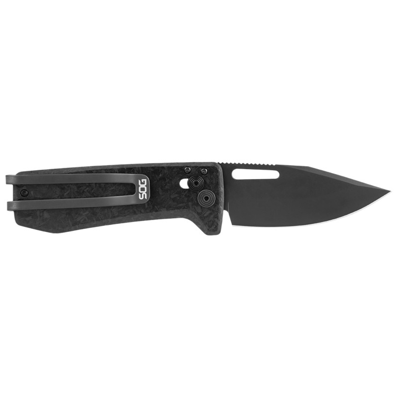 S.O.G SOG12630557 Ultra XR XHP 2.80 Folding Plain Black Satin TiCN Cryo CTS XHP Blade Black Carbon Fiber Handle Includes Pocket 