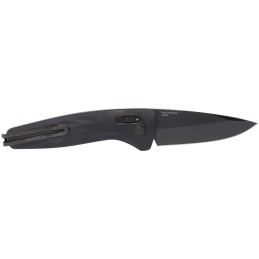 S.O.G SOG15730157 OneZero Auto 3.10 Folding Plain Black Chrome CPM S35VN SS Blade Black Aluminum Handle