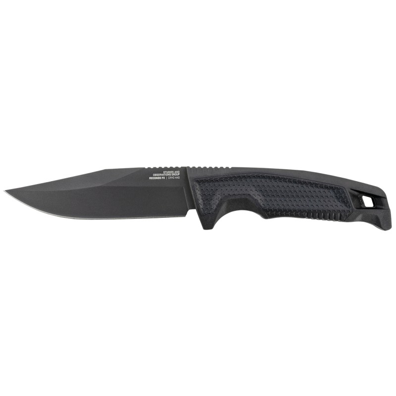 S.O.G SOG17220157 Recondo FX 4.60 Fixed Plain Satin TiNi Full Tang Cryo 440C SS Blade Black Overmolded GRN Handle