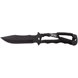 S.O.G SOGF041TNC Throwing Knives  Fixed 4.40 Plain Black Hardcased 420HC SS Blade Black GRN Handle 3 Knives Piece