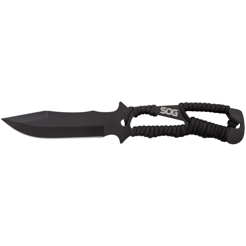 S.O.G SOGF041TNC Throwing Knives  Fixed 4.40 Plain Black Hardcased 420HC SS Blade Black GRN Handle 3 Knives Piece