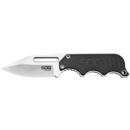 S.O.G SOGNB1012C Instinct  2.30 Fixed Clip Point Plain Satin Polished 5Cr15MoV SS Blade BlackSilver G10SS Handle Includes Sheath