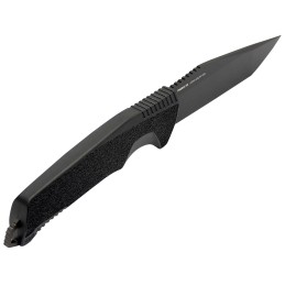 S.O.G SOG17120157 Trident FX 4.20 Fixed Tanto Plain TiNi 4116 SS BladeBlack Textured GRN Handle