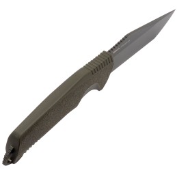 S.O.G SOG17120357 Trident FX  4.20 Fixed Tanto Plain TiNi 4116 SS BladeOD Green Textured GRN Handle