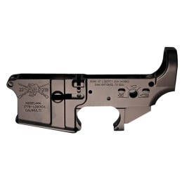 Sons Of Liberty Gun Works ANGRYPATRIOT Angry Patriot Stripped Lower Receiver Black Anodized Aluminum Fits MilSpec AR15