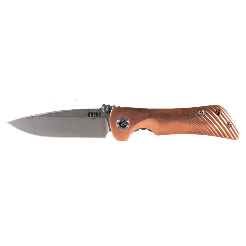 Southern Grind SG06030014 Spider Monkey  3.25 Folding Drop Point Plain Satin S35VN SS Blade TitaniumCopper Handle Includes Pocke