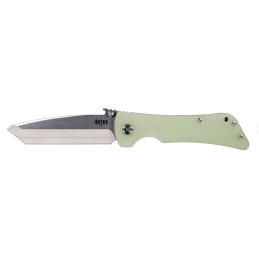 Southern Grind SG02050009 Bad Monkey  4 Folding Tanto Plain Satin 14C28N Steel Blade 5.25 Jade Ghost Green G10 Handle Includes P