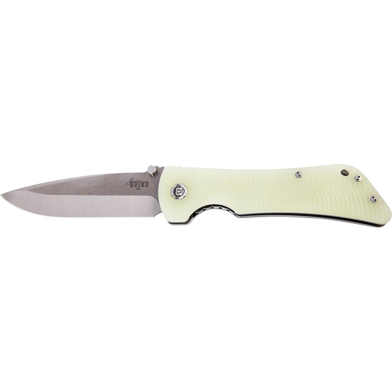 Southern Grind SG03030004 Bad Monkey  4 Folding Drop Point Plain Satin 14C28N Steel Blade 5.25 Jade Ghost Green G10 Handle Inclu