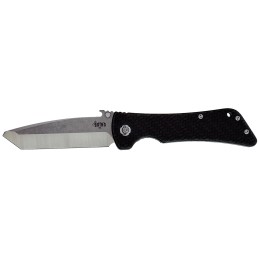 Southern Grind SG02050008 Bad Monkey  4 Folding Tanto Plain Satin 14C28N Steel Blade 5.25 Black Textured Carbon Fiber Handle Inc