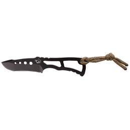 Southern Grind SG04030100 Vermin  Fixed Drop Point Plain Black S35VN SS Blade Includes LanyardSheath