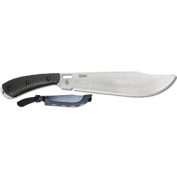 Southern Grind SG01070002 Grandaddy  11.78 Fixed Bowie Plain Satin 8670 Steel Blade Black G10 Handle