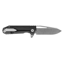 Southern Grind SG09030012 Penguin  3.50 Folding Drop Point Plain Stonewashed CPM S90V Blade 4.63 Black Titanium Handle