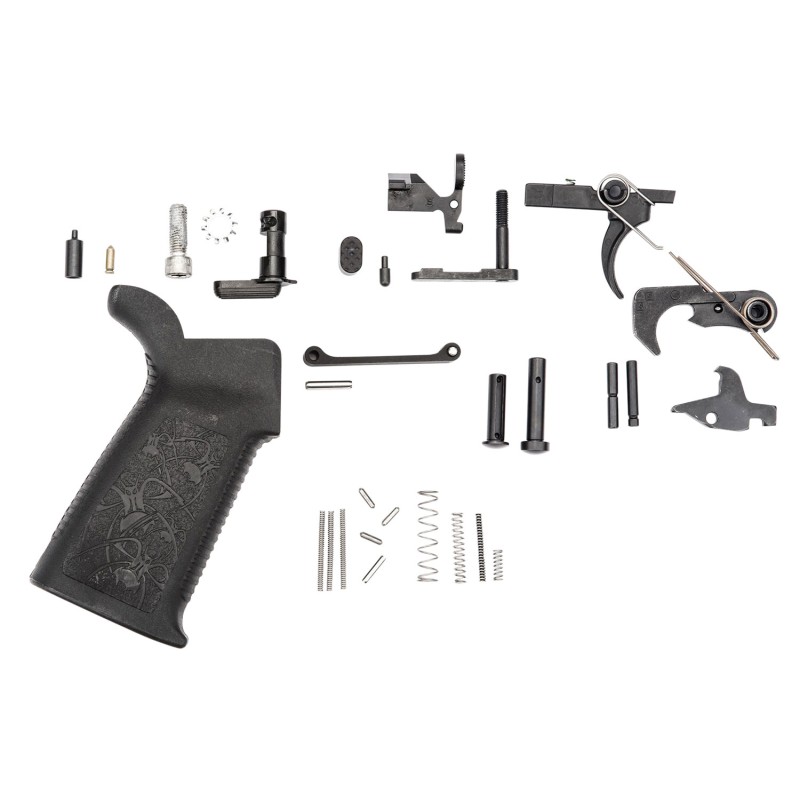 Spikes Tactical SLPK101 Lower Parts Kit  MultiCaliber Black Oxide Stainless Steel ARPlatform