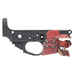 Spikes STLB630PH Rare Breed Samurai Stripped Lower Receiver MultiCaliber 7075T6 Aluminum Black Anodized with Painted Front for A