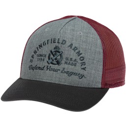 Springfield Armory GEP2381 Defend Your Legacy Brewery Hat GrayGraphiteMaroon Adjustable Snapback OSFA Structured