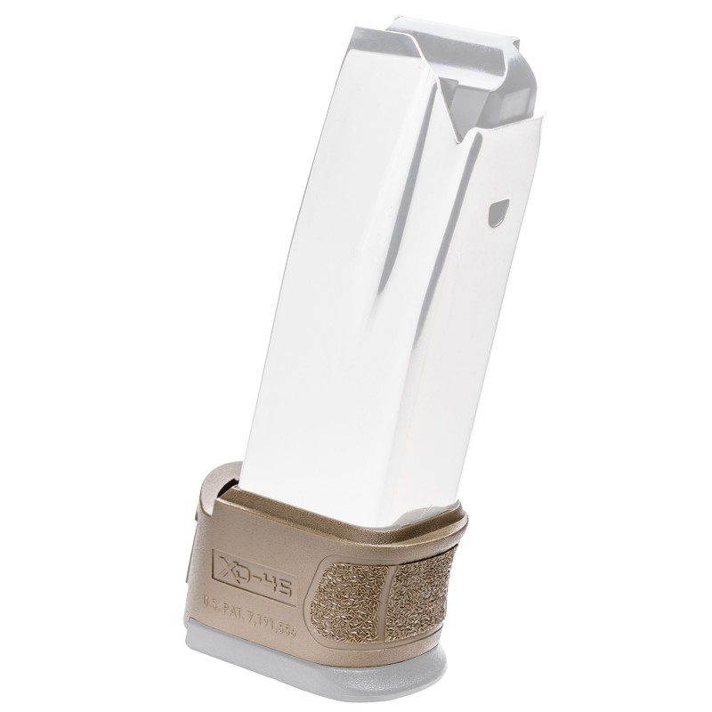 Springfield Armory XDG5007FDE Mag Sleeve  made of Polymer with Flat Dark Earth Finish  1 Piece Design for 45 ACP Springfield XD 