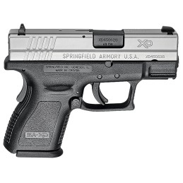 Springfield Armory XD9822 XD CA Compliant SubCompact Frame 40 SW 91 3 Black Melonite Steel Barrel Serrated Stainless Steel Slide