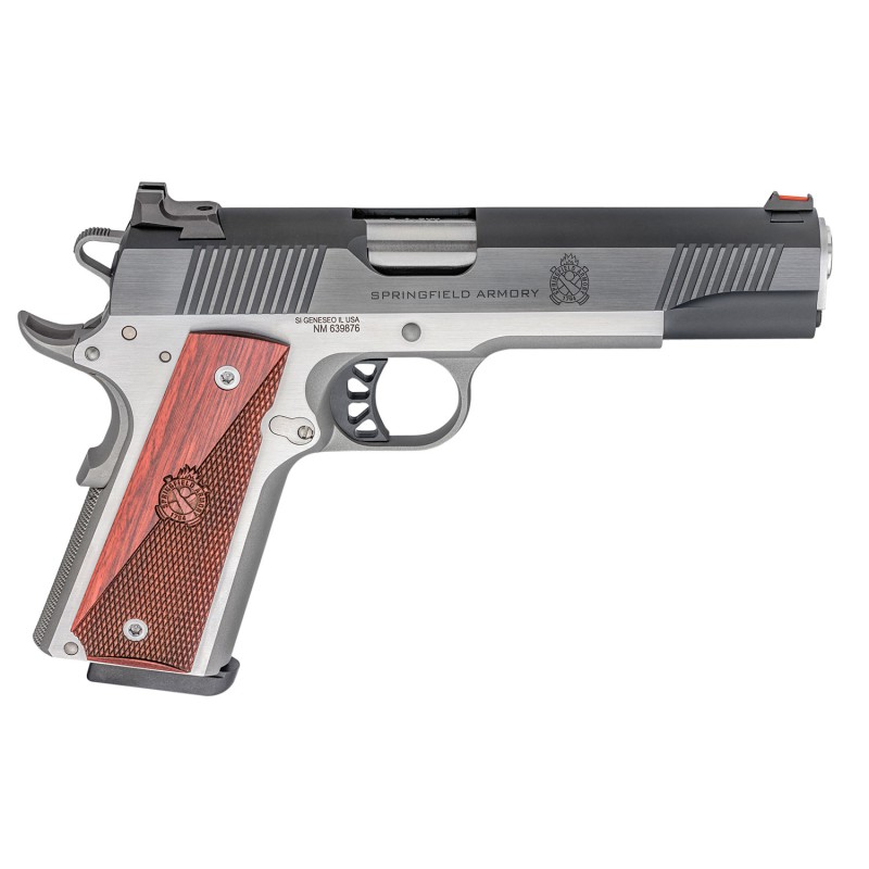 Springfield Armory PX9119L 1911 Ronin 9mm Luger 91 5 Stainless Match Grade Steel Barrel Blued Serrated Carbon Steel Slide Stainl