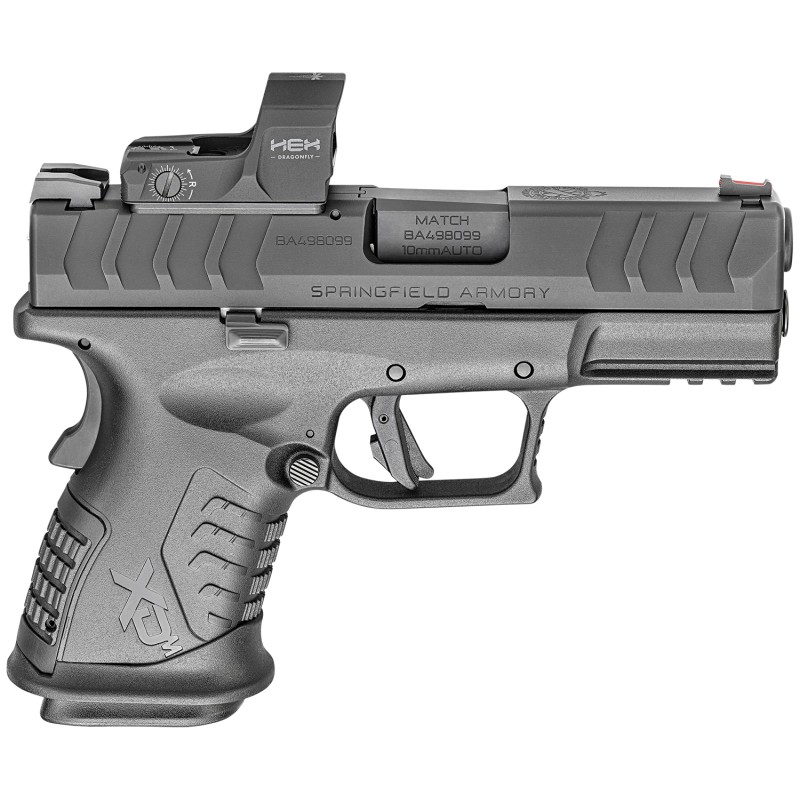 Springfield Armory XDME93810CBHCOSPD XDM Elite Compact OSP 10mm Auto 3.80 111 Black Melonite Steel SlideBarrel with Optic Cut Bl