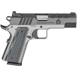 Springfield Armory PX9218L 1911 Emissary 45 ACP 81 4.25 Bull Barrel Stainless Steel Frame wBeavertail  TriTop Cut Blued Carbon S