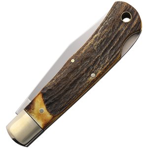 Lockback Burnt Stag Horn