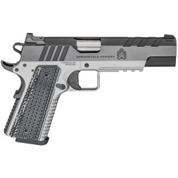 Springfield Armory PX9219L 1911 Emissary 9mm Luger 5 91 Stainless Steel Frame Blued Carbon Steel with TriTop Cut Slide Black VZ 