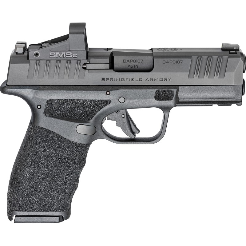 Springfield Armory HCP9379BOSPSMSC Hellcat Pro OSP 9mm Luger 3.70 151 Black Picatinny Rail Frame Serrated Optic Cut Slide Shield