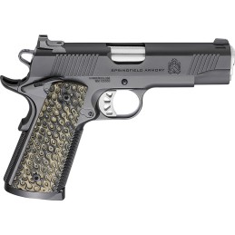 Springfield Armory PC9124 1911 TRP  45 ACP 81 4.25 Stainless Match Grade Barrel Black Cerakote Serrated Carbon Steel Slide  Fram