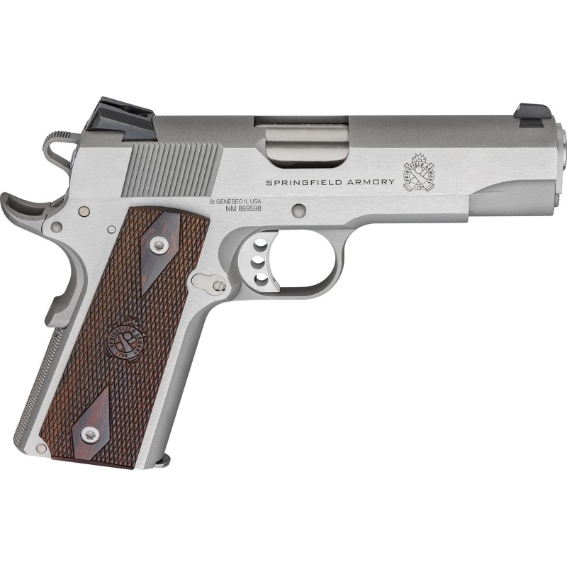 Springfield Armory PX9418S 1911 Garrison 45 ACP 71 4.25 Stainless Match Grade Barrel Serrated Stainless Steel Slide  Frame wBeav