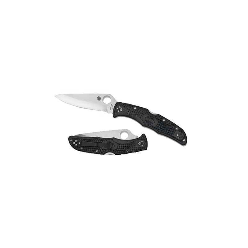 Spyderco C10PBK Endura 4 Lightweight 3.80 Folding Drop Point Plain VG10 SS BladeBlack  Textured FRN Handle Includes Pocket Clip