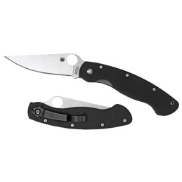 Spyderco C36GPE Military  4 Folding Modified Clip Point Plain CPM S30V Stainless Steel BladeG10 Black Handle