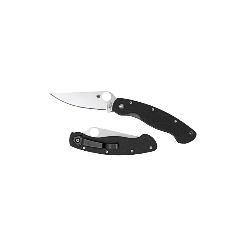 Spyderco C36GPE Military  4 Folding Modified Clip Point Plain CPM S30V Stainless Steel BladeG10 Black Handle