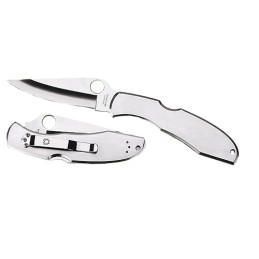 Spyderco C10P Endura II  3.88 Folding Drop Point Plain VG10 Stainless Steel BladeStainless Handle