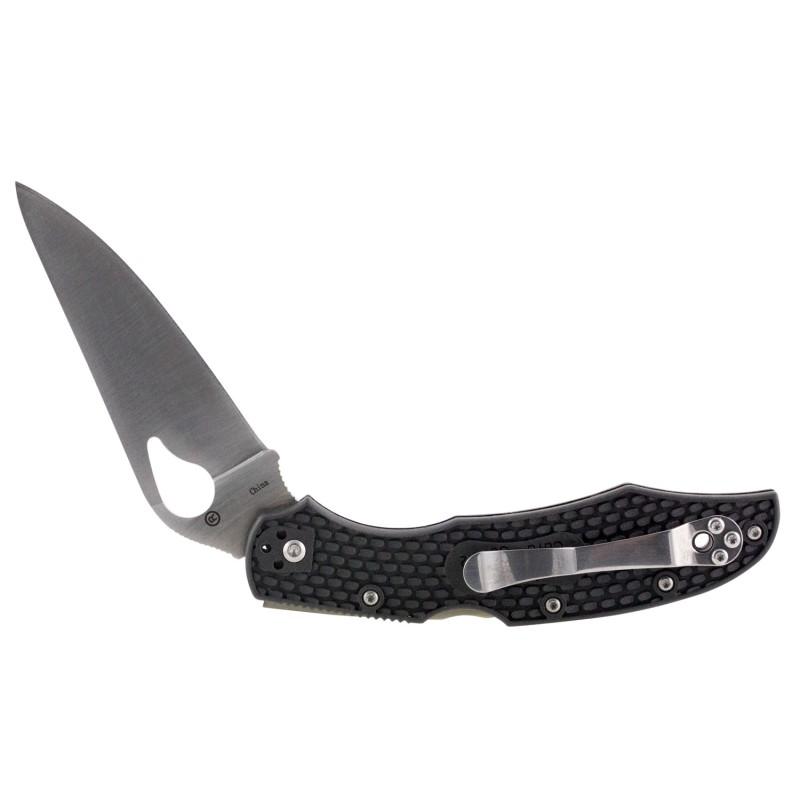 Spyderco BY03PBK2 Byrd Cara Cara 2 Lightweight 3.75 Folding Drop Point Plain 8Cr13MoV SS Blade Black  Textured FRN Handle Includ