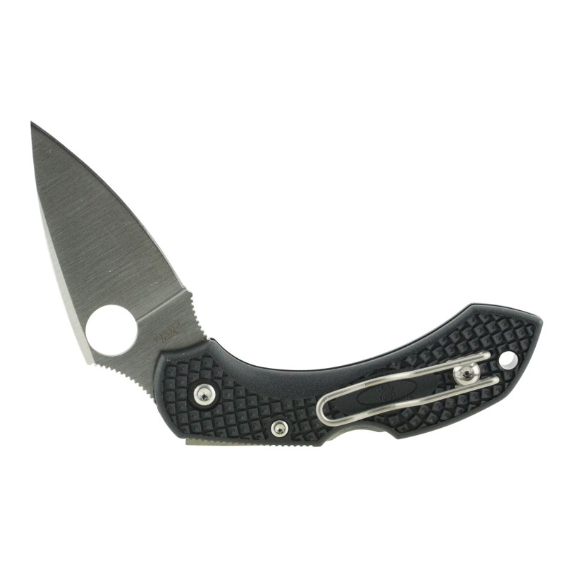 Spyderco C28PBK2 Dragonfly 2  2.25 Folding Clip Point Plain VG10 SS Blade Black FRN Handle Includes Pocket Clip